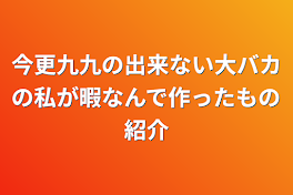 今更九九の出来ない大バカの私が暇なんで作ったもの紹介