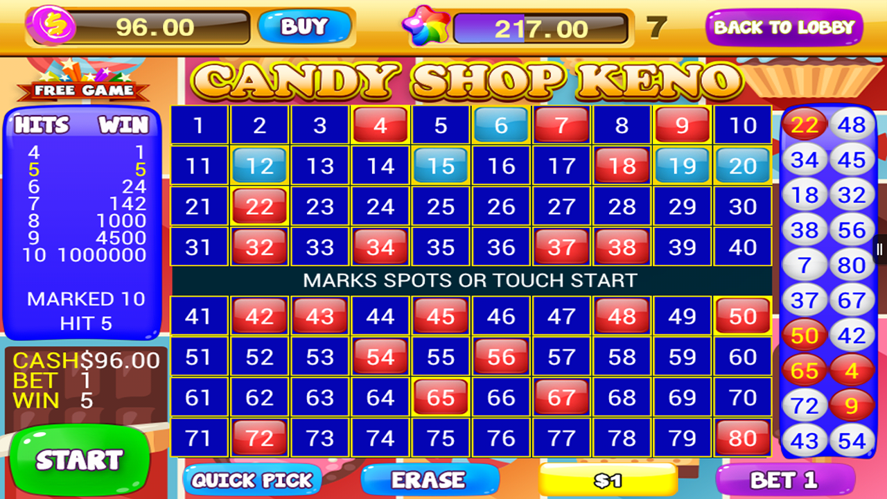 Play super keno free games