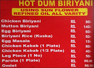 New Ambur Hot Dum Biriyani menu 1