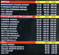 Zaara Biryani Chicken Point menu 1