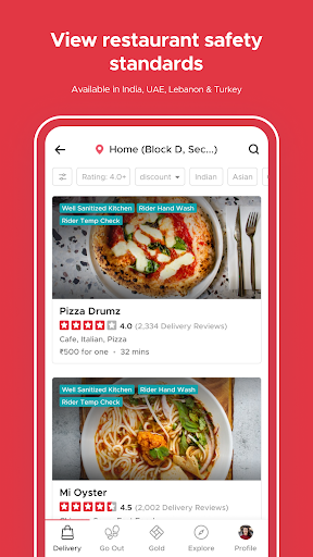 Zomato - Restaurant Finder and Food Delivery App