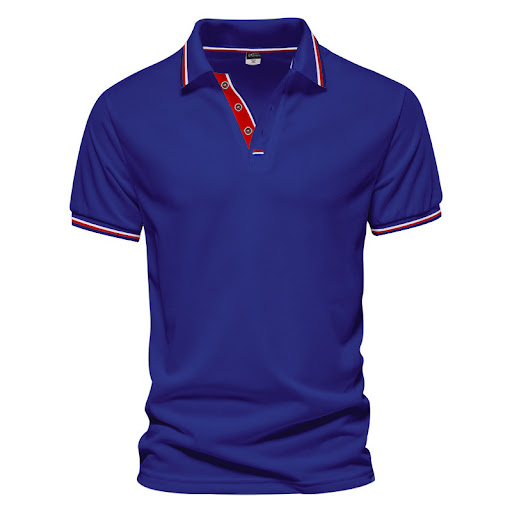 Title 6, Mens Solid Color Lapel T-shirt Business Casual...