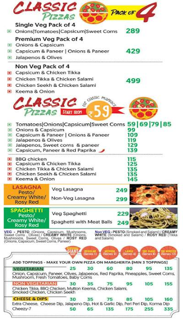 La Pino'z Pizza menu 