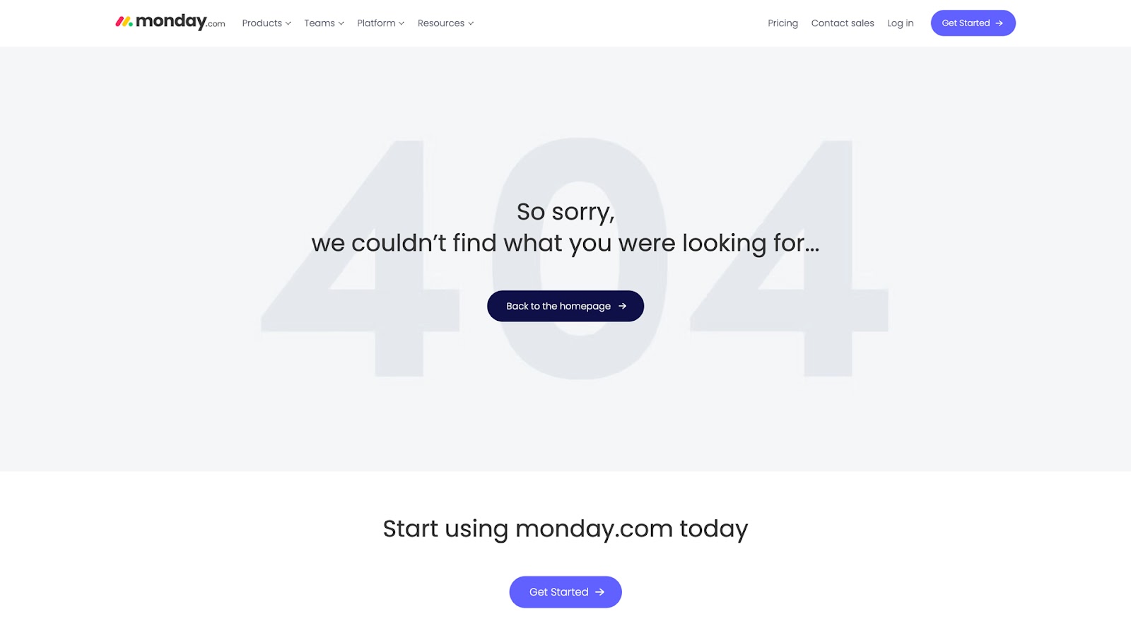 Monday's best practices 404 page