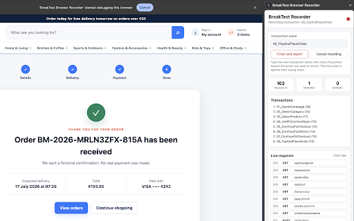 BreakTest Browser Recorder screenshot 3