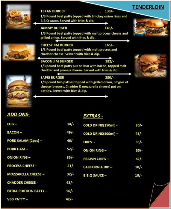 Burger Ground menu 