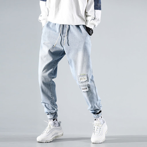 Title 1, Ripped Denim Loose Plus Size Harem Pants. Comfo...