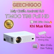 Máy Chiếu Phim Timoo - T98 Full Hd Android 9.0 Độ Sáng Lên Tới 6000Lumens Mang Cả Rạp Phim Về Nhà