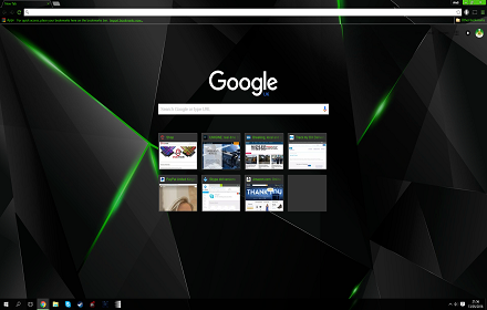 Black green shards chrome extension