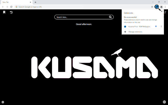 KSM Coin Price Wallpaper New Tab