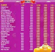 Cake On Clock menu 1