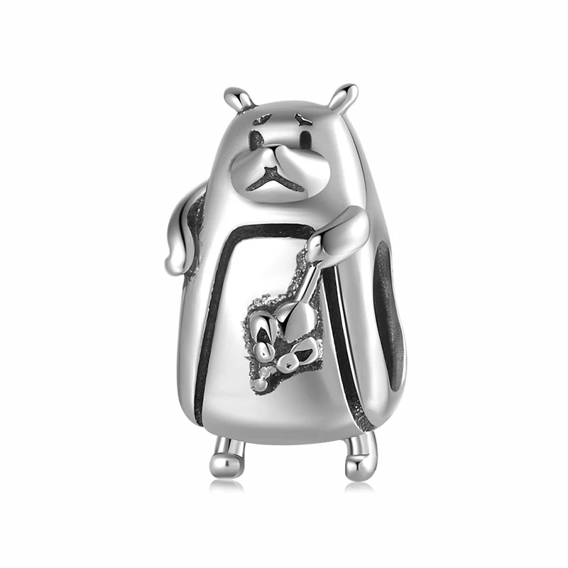 S925 Argent Sterling Perles Animaux Série Bracelet DIY Accessoires Charmes Argent Pur Créez Votre Bracelet Personnalisé Unique