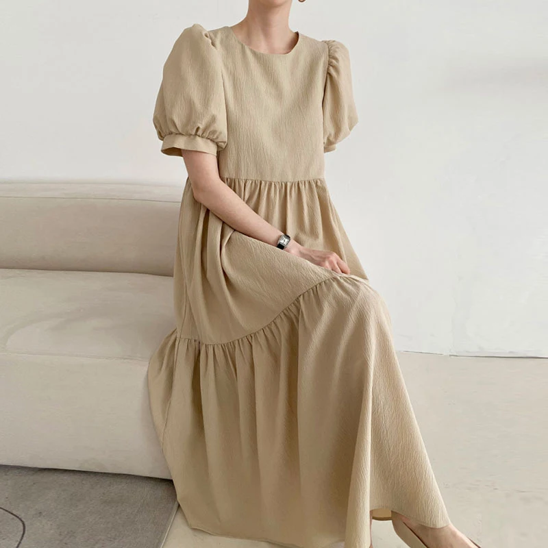 Damen Plissiertes Layered Knielanges Kleid Stilvolles Outfit für jede Gelegenheit Perfekt für Frauen die Eleganz und Komfort kombinieren wollen Ein Must-Have
