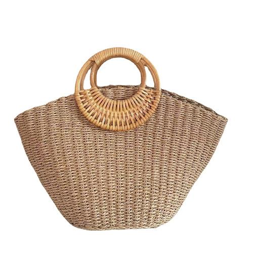 Title 4, New Handheld Grass Woven Simple Woven Womens B...