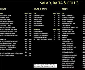 The Barbeque Junction menu 