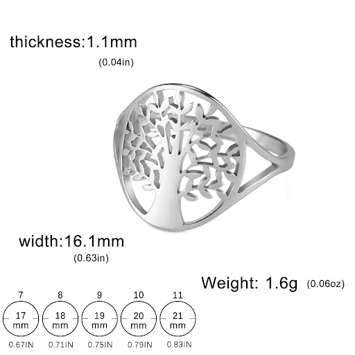 Title 5, European and American retro stainless steel rin...