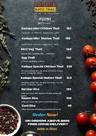 Kadapa Natu Thali menu 1