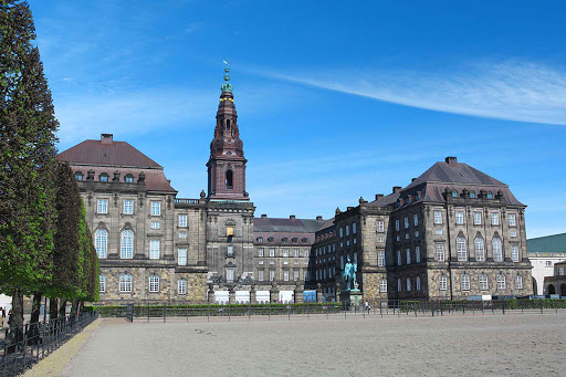 Denmark-Copenhagen-Parliament-grounds - Stroll the grounds of Parliament in Copenhagen, Denmark.