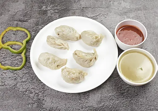 Veg Steamed Momos [3 Pieces] With Chicken Steamed Momos [3 Pieces]