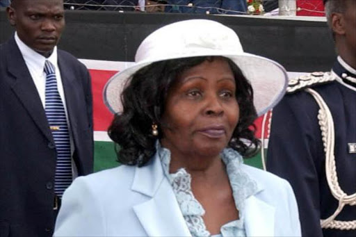 Former first Lady Lucy Kibaki arriving for a function.PHOTO/FILE