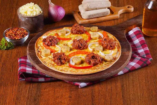 Kheema & Sausage Pizza Pizza (Thin Crust)