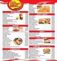 Hotel Highway King menu 1