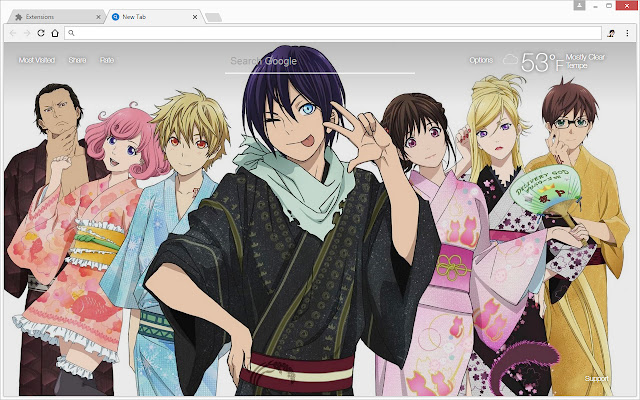 Noragami Wallpaper Anime Newtab Freeaddon Com