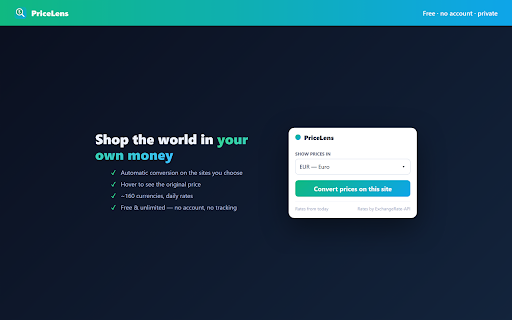 PriceLens — Currency Converter screenshot 1