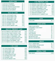 CK's Bakery menu 1