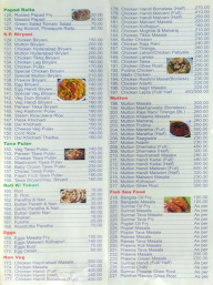 Sujay Hotel menu 2