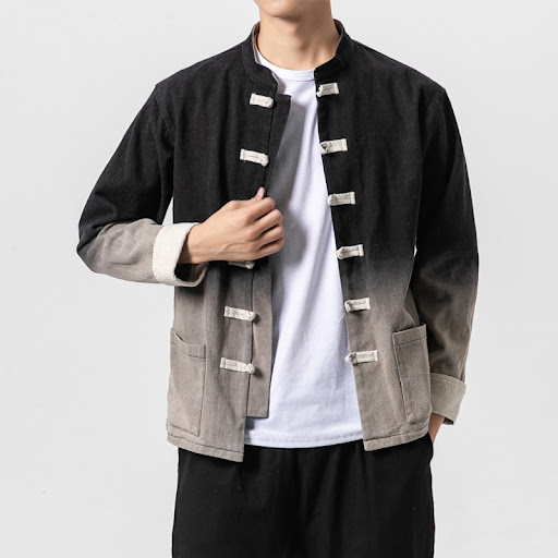 Title 7, Chinese Style Gradient Washed Old Jacket — Uniq...