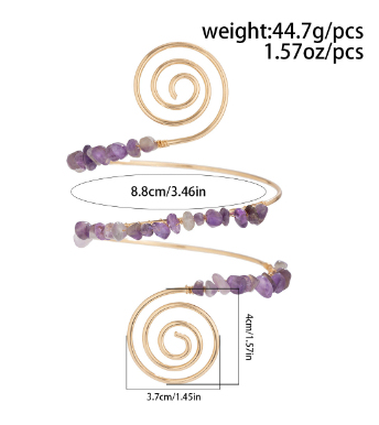 Title 2, Gravel Arm Chain Armband Beaded Spiral Laid Bra...