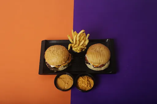 Classic Chicken Burger With Peri Peri Chicken Burger And Fries