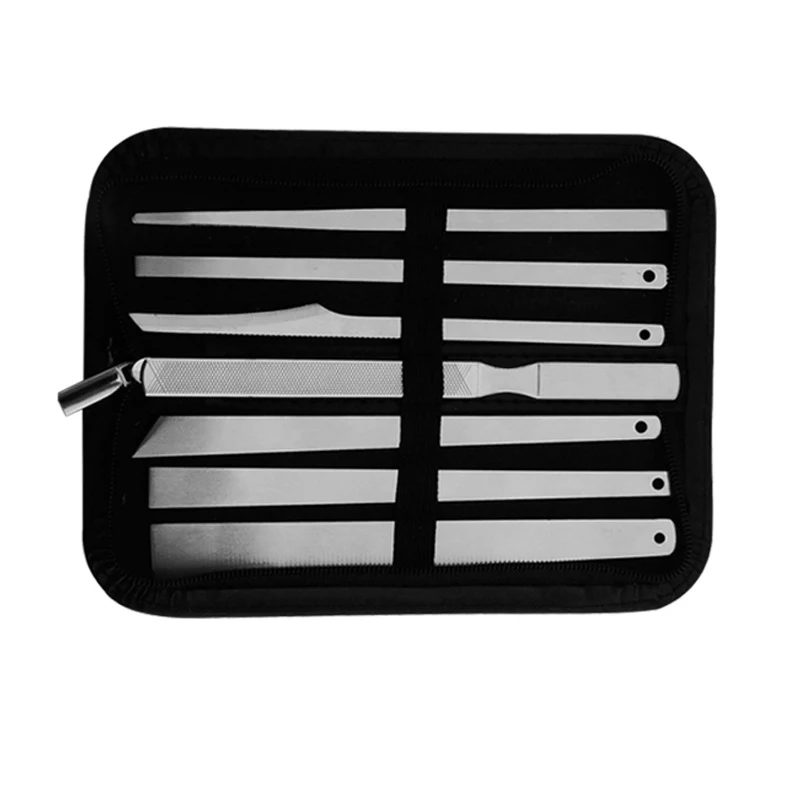 Seven-Piece Stainless Steel Pedicure Knife Set for Perfect Feet. Professional Nail and Skin Care. Sharp, Durable Blades.