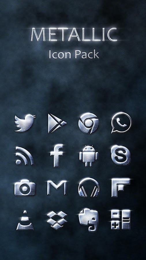 Metallic Icon Pack Theme - screenshot