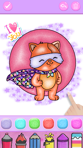 Screenshot Cute Kitty Coloring Glitter