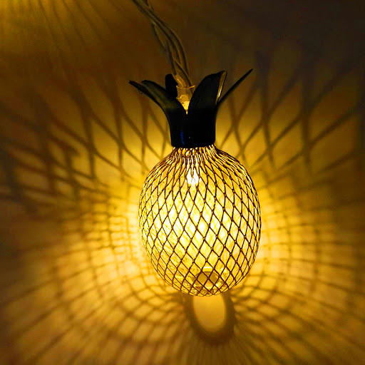 Title 1, Wrought iron metal pineapple shape solar light ...