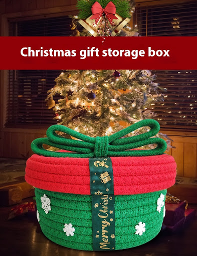 Title 1, Christmas Gift Box New Cotton String Woven Dust...