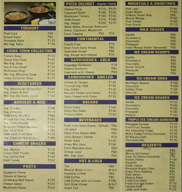 Bikaner Sweets menu 