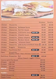 Arbeek Shawarma's and More menu 1