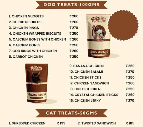 The Pet Station Cafe menu 