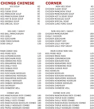 Chings Chinese Corner menu 1