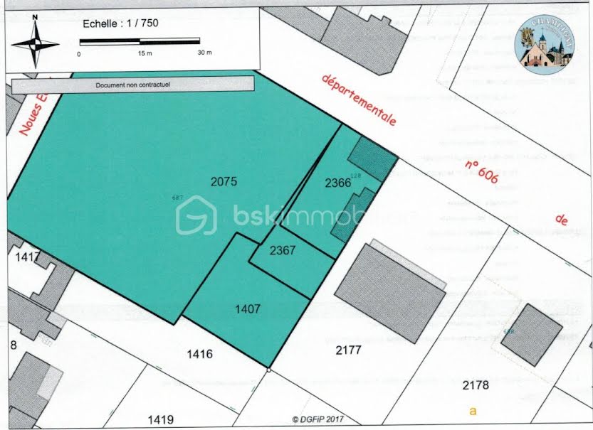 Vente terrain  4651 m² à Champigny (89340), 167 500 €