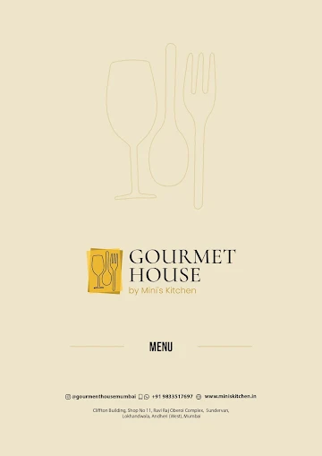 Gourmet House By Mini's Kitchen menu 