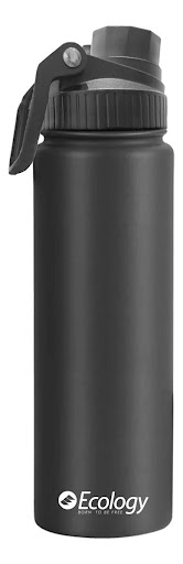 Botella Térmica Ecology Tokyo Con Doble Tapa 21oz Negro Ecology Caja x 1 