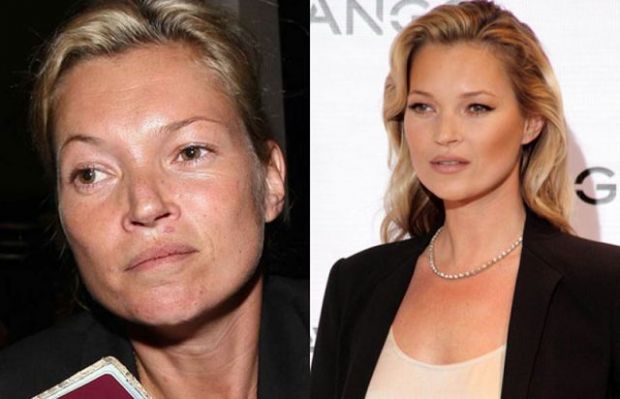 Ünlü Modellerin Makyajsız Halleri - Kate Moss