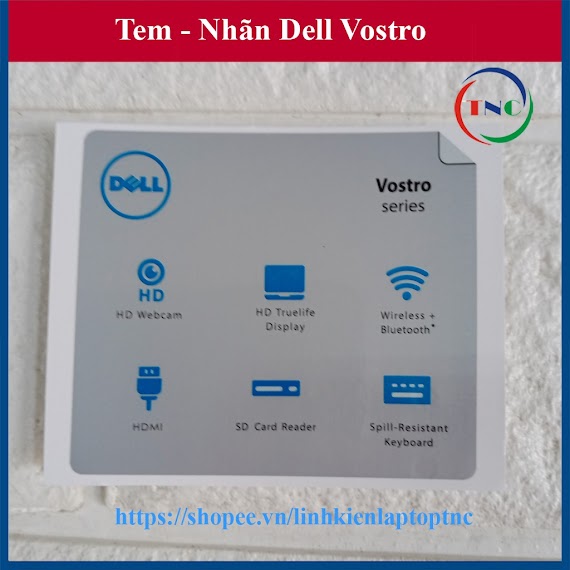 Nhãn Dán Dell Vostro - Trang Trí Laptop Dell Vostro