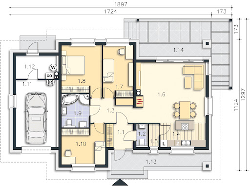 Denver DCB112 - Rzut parteru