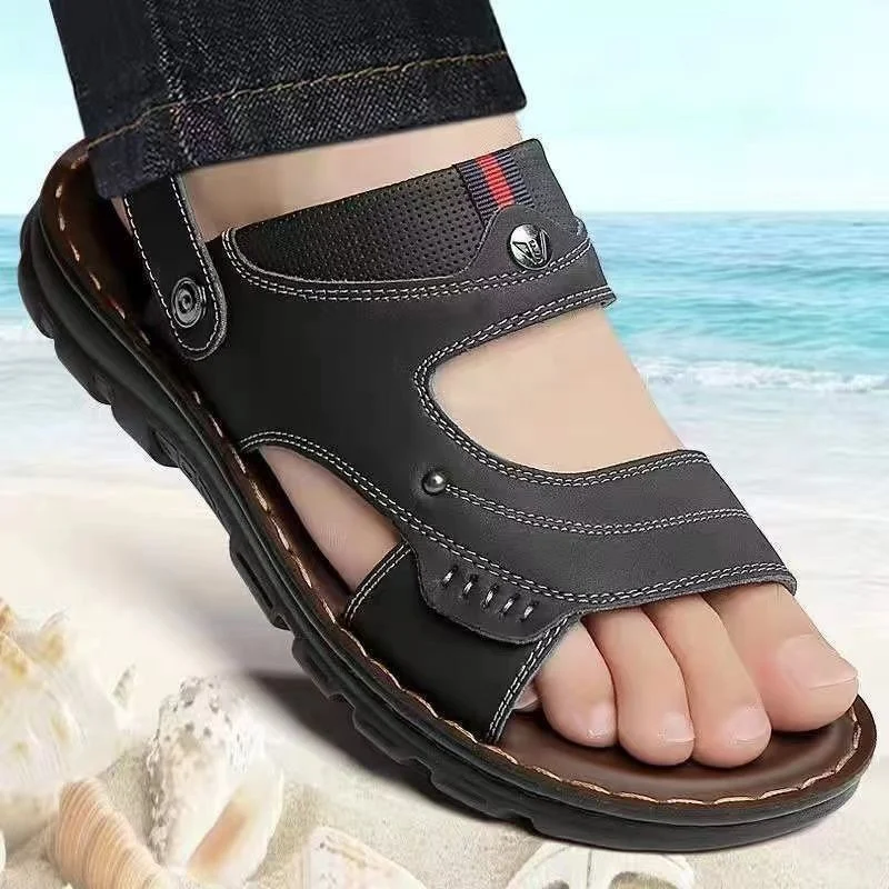 Herren Sandalen Fashion Casual Strand Weiche Sohle Slipper Bequeme und stilvolle Herren Strand-Sandalen für entspannte Sommertage.
