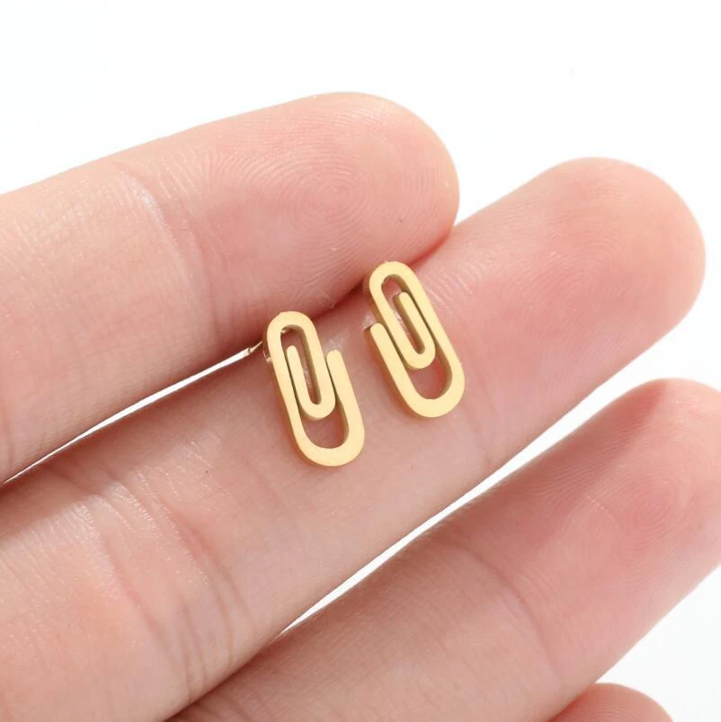 RVS clip oorbellen voor dames, geometrisch, eenvoudig design, minimalistisch, comfortabel en perfect voor niet-gepiercete oren.